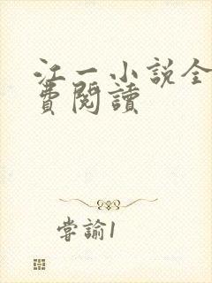 江一小说全文免费阅读