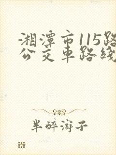 湘潭市115路公交车路线查询