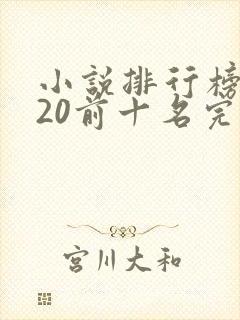 小说排行榜2020前十名完本