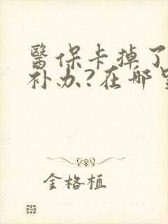医保卡掉了怎么补办?在哪里能够补办?