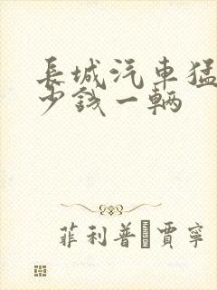 长城汽车猛龙多少钱一辆