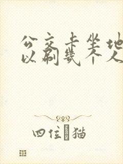 公交卡坐地铁可以刷几个人