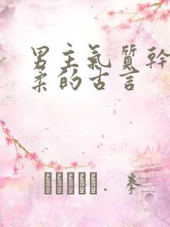 男主气质干净温柔的古言