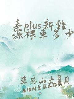 秦plus新能源裸车多少钱一辆