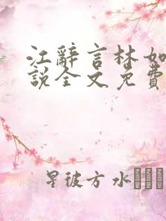 江辞言林如夏小说全文免费阅读