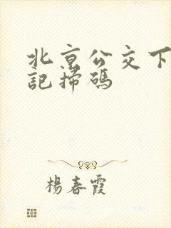 北京公交下车忘记扫码 北京公交下车忘记扫码