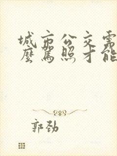 城市公交需要什么驾照才能开