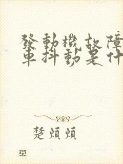 发动机故障灯亮车抖动是什么原因