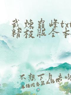 武炼巅峰txt精校版全本