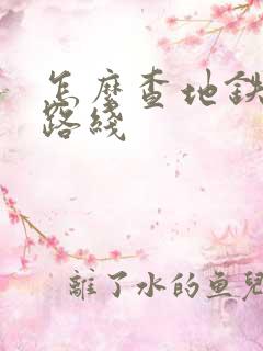 怎么查地铁公交路线