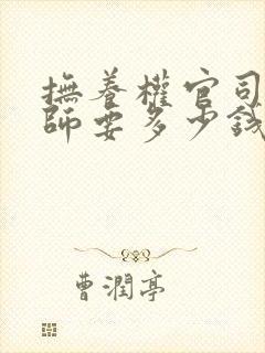 抚养权官司请律师要多少钱