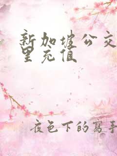 新加坡公交卡哪里充值