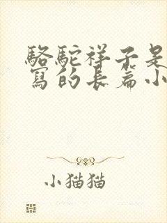 骆驼祥子是老舍写的长篇小说吗
