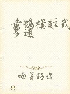 黄鹤楼离武汉站多远