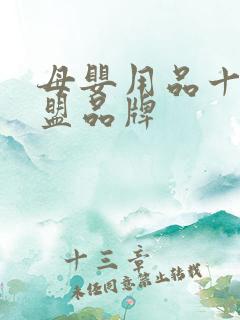 母婴用品十大加盟品牌