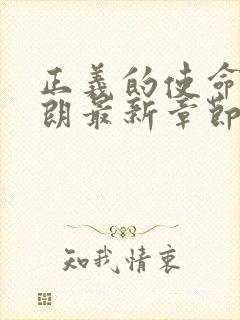 正义的使命厉元朗最新章节免费阅读