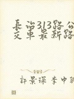 长治313路公交车最新路线和时间表