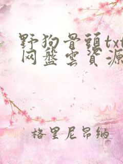 野狗骨头txt网盘云资源
