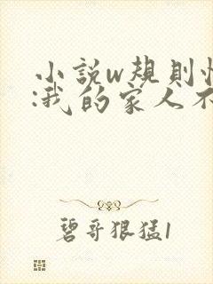 小说w规则怪谈:我的家人不正常》 小说w规则怪谈:我的家人不正常》