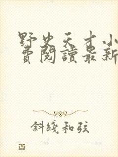 野史天才小说免费阅读最新章节更新时间