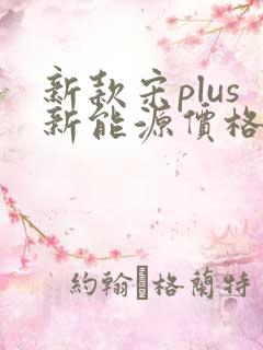 新款宋plus新能源价格及图片