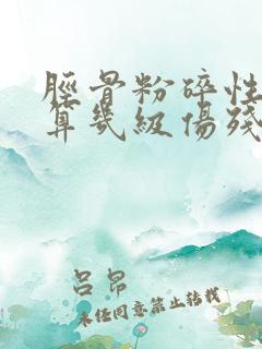 胫骨粉碎性骨折算几级伤残