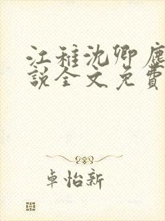 江稚沈卿尘的小说全文免费阅读最新