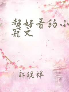 超好看的小说甜宠文