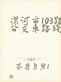 漯河市103路公交车路线