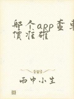 哪个app查车价准确