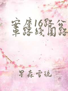 安庆16路公交车路线图路