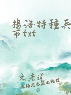 杨洛特种兵在都市txt