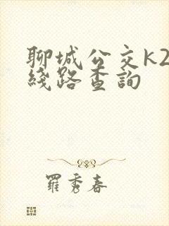 聊城公交k2路线路查询