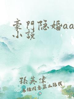 豪门隐婚aa制小说