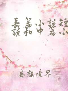 长篇小说短篇小说和中篇小说