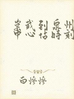 崇武到泉州客运中心站时刻表