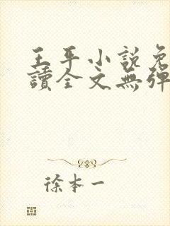 王平小说免费阅读全文无弹窗