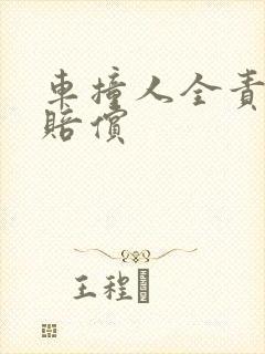车撞人全责怎么赔偿
