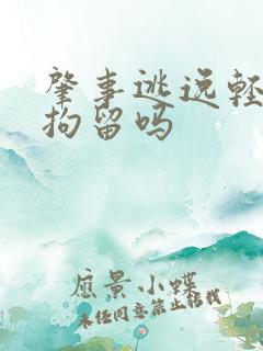 肇事逃逸轻伤要拘留吗
