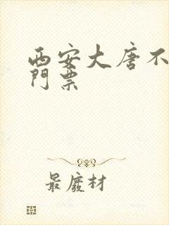 西安大唐不夜城门票