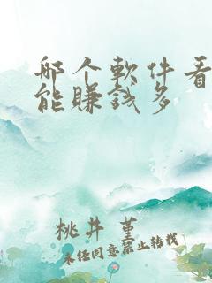 哪个软件看小说能赚钱多