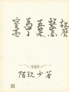 宝马五系故障灯亮了是怎么回事