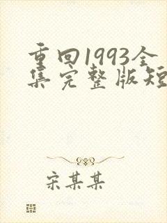 重回1993全集完整版短剧郝阳