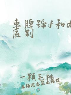 车牌号f和d的区别