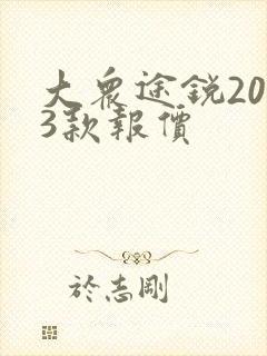 大众途锐2023款报价