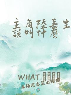 主角陆长生的小说叫什么