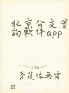 北京公交实时查询软件app