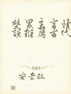双男主言情的小说推荐古代