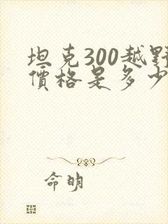 坦克300越野价格是多少