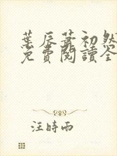 叶辰萧初然小说免费阅读全文小说